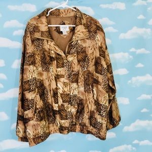 Cervelle silk vintage NWT animal print jacket cool